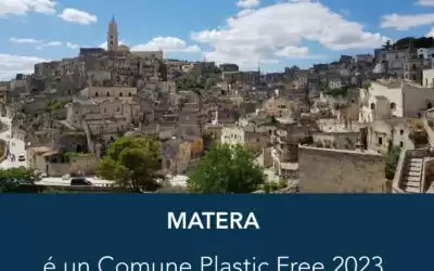 Matera è tra i 68 comuni italiani “Plastic Free 2023”