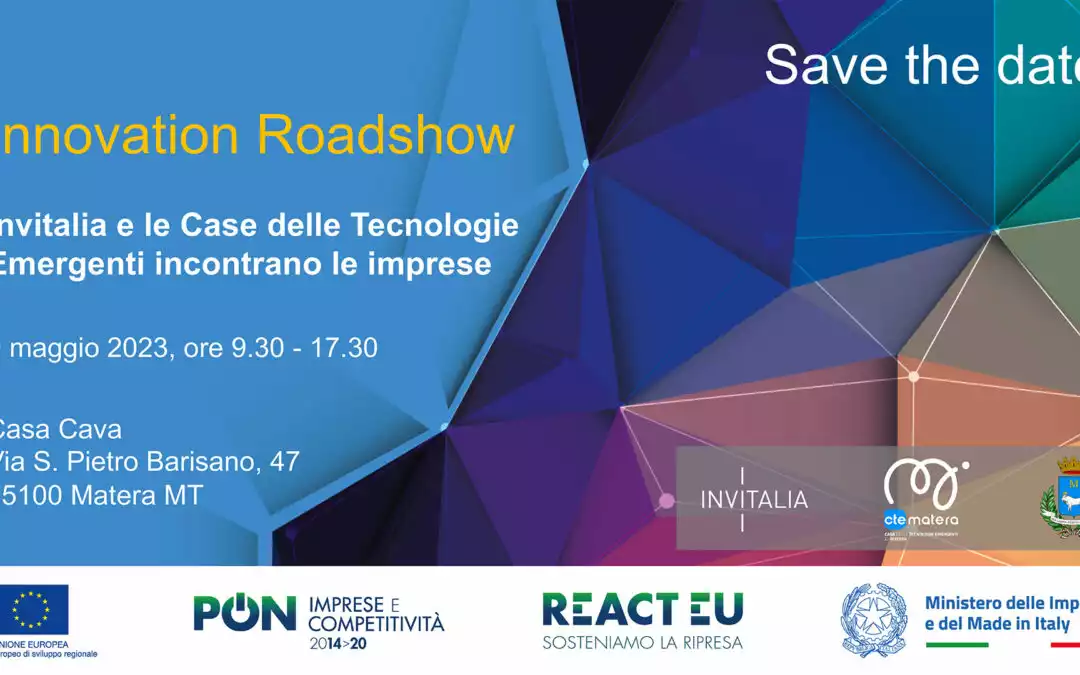 Innovation Roadshow, terza tappa a Matera il 9 maggio