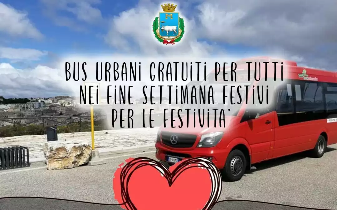 Bus urbani gratuiti per tutti nei fine settimana di Dicembre e il 6-7 Gennaio 2024